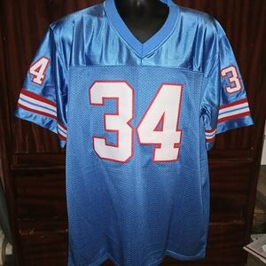EARL CAMPBELL Oilers/Titans Stitched Replica Football Jersey #34 Men's L Blue